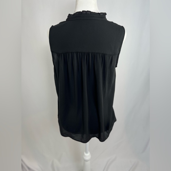 NEW / J.Crew Sleeveless button-front ruffleneck popover - Picture 2 of 3